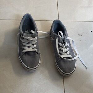 Vans Gray Sneakers with White Laces